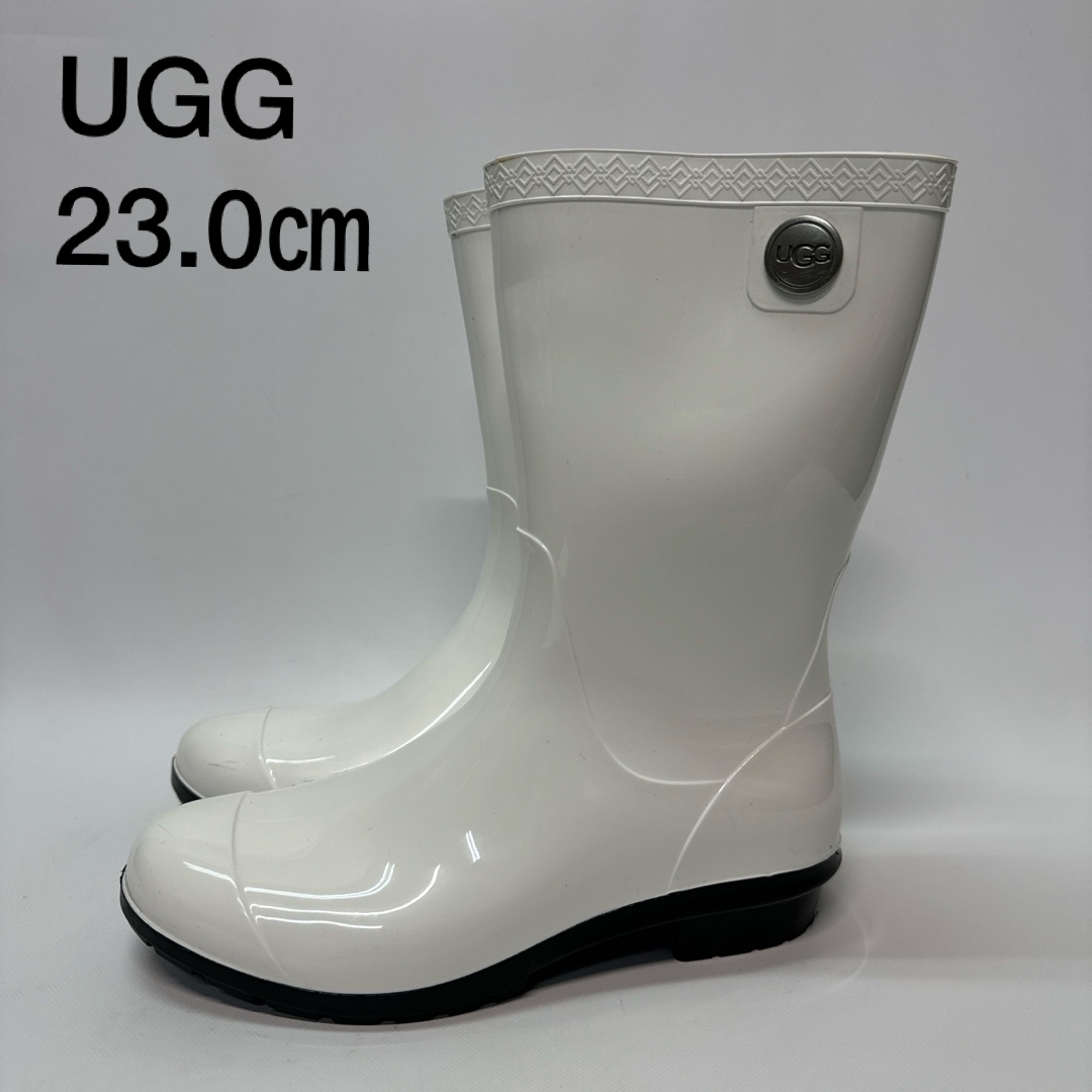 UGG(アグ)のUGG レインブーツ　長靴　ホワイト　22.5〜23.0  レディースの靴/シューズ(レインブーツ/長靴)の商品写真