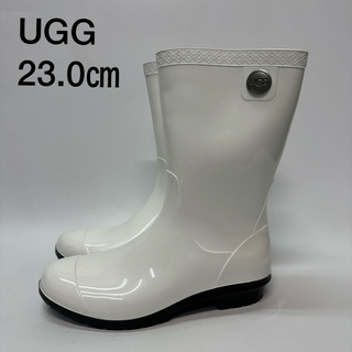 アグ(UGG)のUGG レインブーツ　長靴　ホワイト　22.5〜23.0 (レインブーツ/長靴)