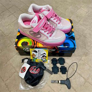 ヒーリーズ(HEELYS)のHEELYS 21cm ローラーシューズ PULSE ピンク×ホワイト(ローラーシューズ)