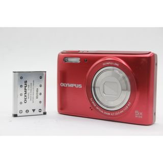 【美品 返品保証】 オリンパス Olympus VG-180 レッド 5x Wide バッテリー付き コンパクトデジタルカメラ  s7579(コンパクトデジタルカメラ)