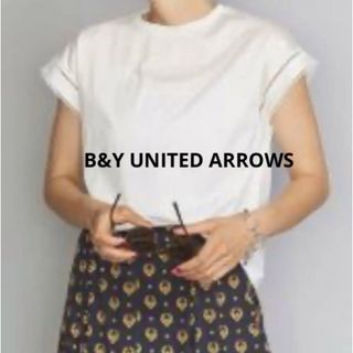 B&Y UNITED ARROWS☆梯子レース カットソー☆綿100%(カットソー(半袖/袖なし))