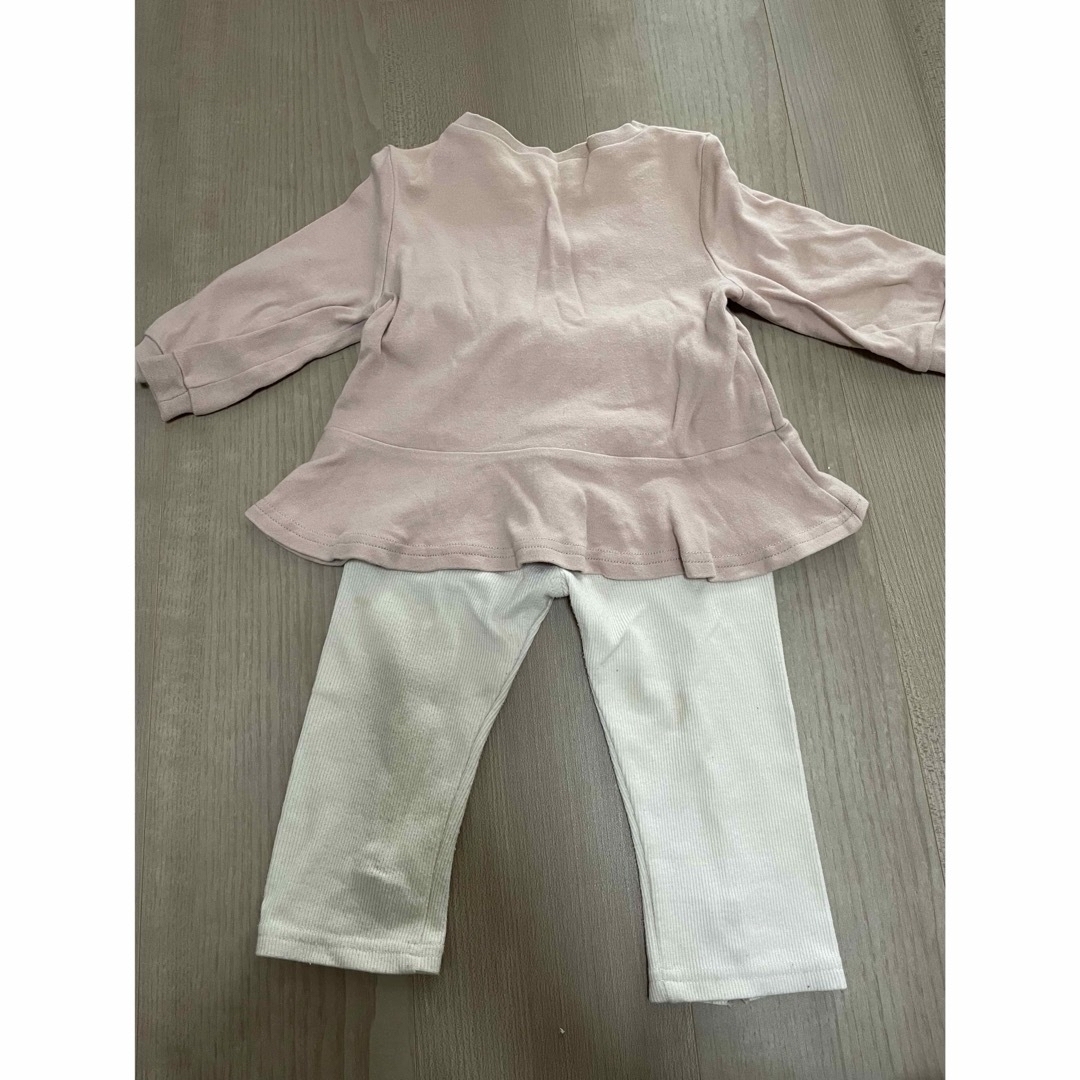 petit main(プティマイン)のプティマイン　セットアップ ピンク リボン　80 キッズ/ベビー/マタニティのベビー服(~85cm)(シャツ/カットソー)の商品写真