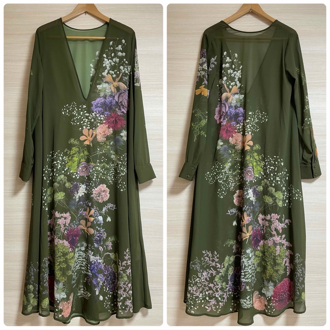 Ameri VINTAGE(アメリヴィンテージ)のAMERI アメリ/UND 2WAY DARIA V NECK DRESS レディースのワンピース(ロングワンピース/マキシワンピース)の商品写真