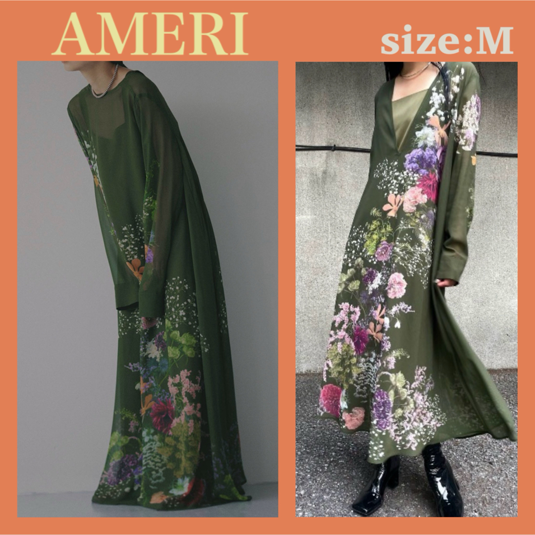 Ameri VINTAGE(アメリヴィンテージ)のAMERI アメリ/UND 2WAY DARIA V NECK DRESS レディースのワンピース(ロングワンピース/マキシワンピース)の商品写真