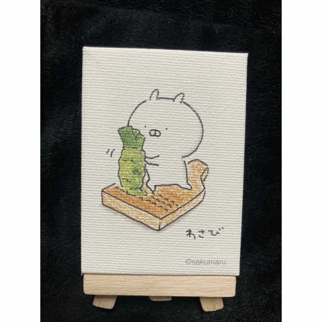 うさまる城 ミニキャンバス わさび エンタメ/ホビーのおもちゃ/ぬいぐるみ(キャラクターグッズ)の商品写真