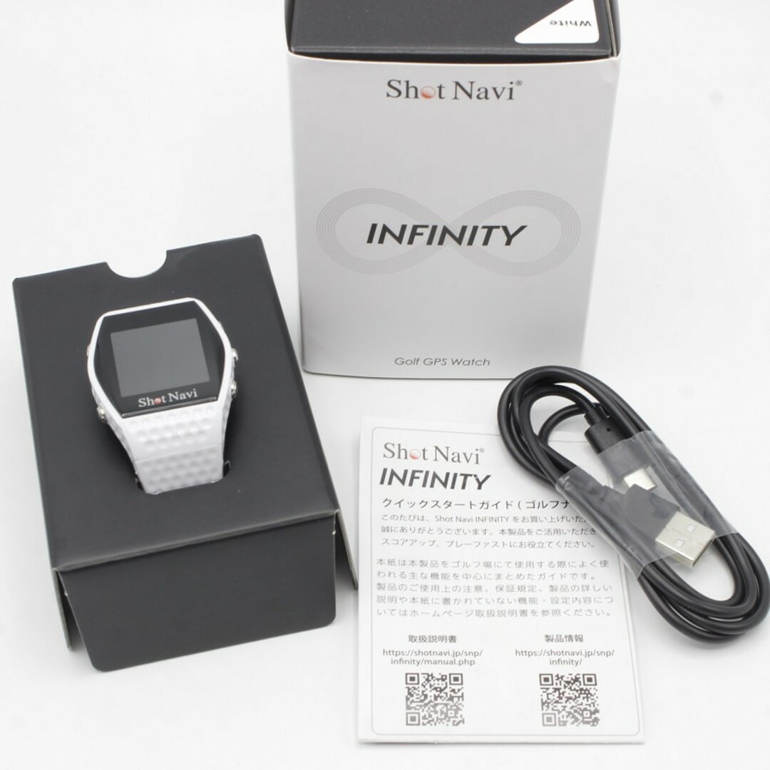 Shot Navi INFINITY ホワイト 腕時計型ゴルフ用GPSナビ ショット