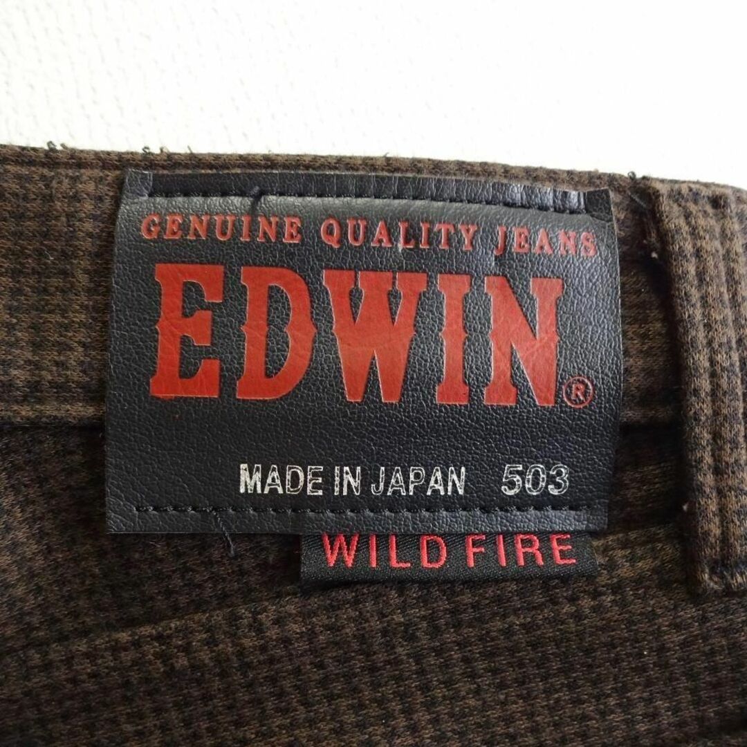 EDWIN(エドウィン)の美品★　エドウィン　WILDFIRE　W76cm　ストレッチ　防寒防風　チェック メンズのパンツ(デニム/ジーンズ)の商品写真