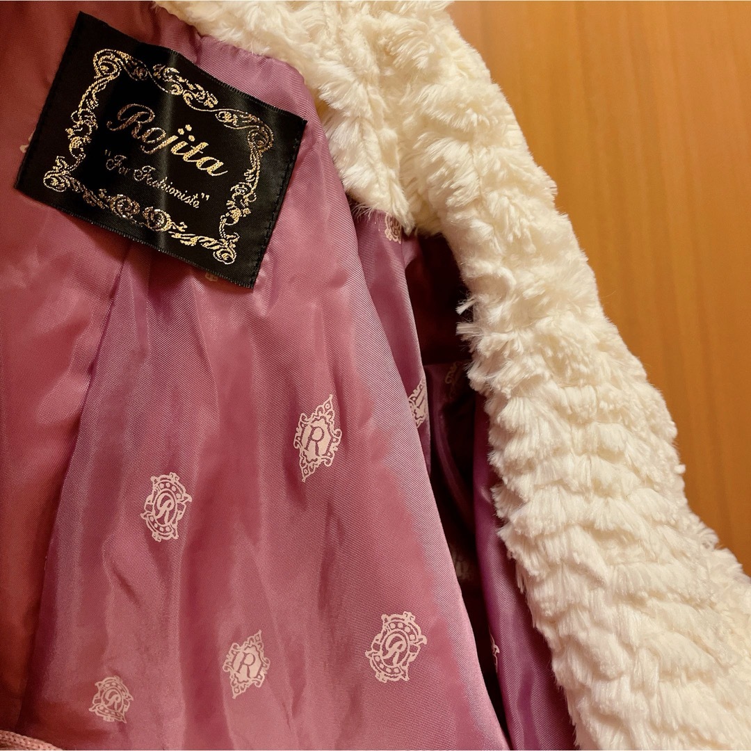ROJITA(ロジータ)の【美品】ROJITA コート　ファー　可愛い　春　スプリング　デート　フード　M エンタメ/ホビーのコスプレ(衣装)の商品写真