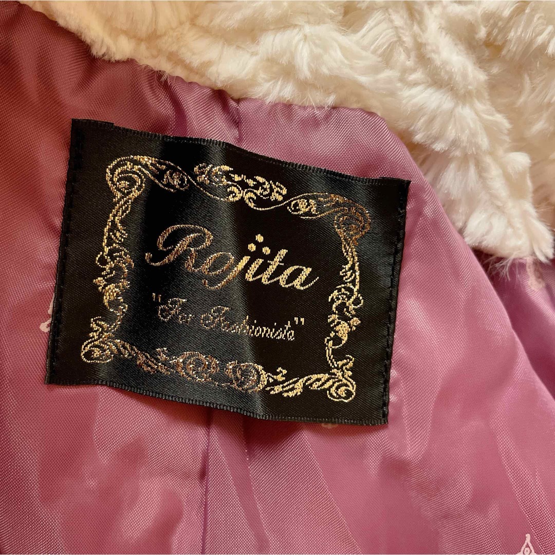 ROJITA(ロジータ)の【美品】ROJITA コート　ファー　可愛い　春　スプリング　デート　フード　M エンタメ/ホビーのコスプレ(衣装)の商品写真