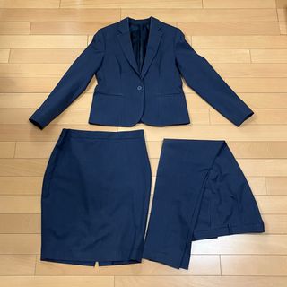 【美品】セットアップスーツ スリーピース ネイビー M(スーツ)