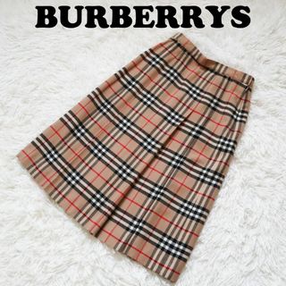 BURBERRY - Burberry ノバチェック ウールロングスカート XSから Sの 