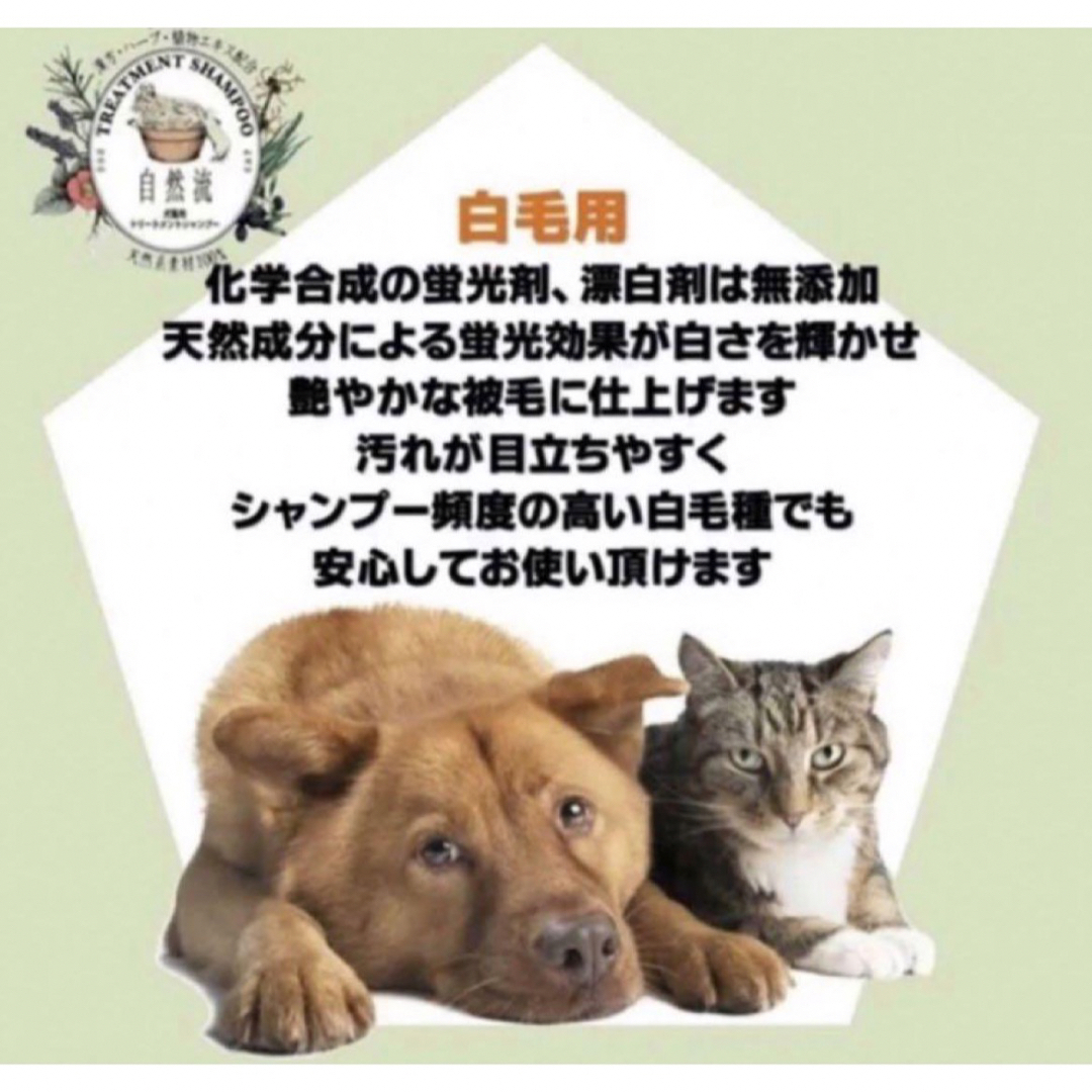 【ペット用】自然流　犬用　白毛用シャンプー&コンディショナーセット その他のペット用品(犬)の商品写真