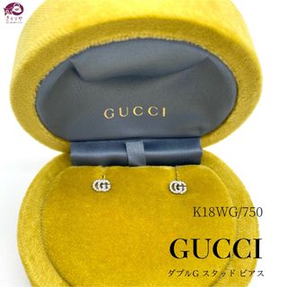 グッチ(Gucci)のグッチ ダブルG ダイヤモンド K18WG 750 ホワイトゴールド ピアス(ピアス)