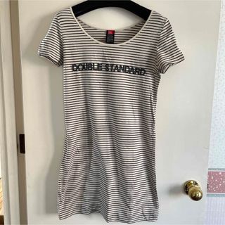 ダブルスタンダードクロージング(DOUBLE STANDARD CLOTHING)のダブルスタンダードクロージング　ストライプカットソーワンピース(ミニワンピース)