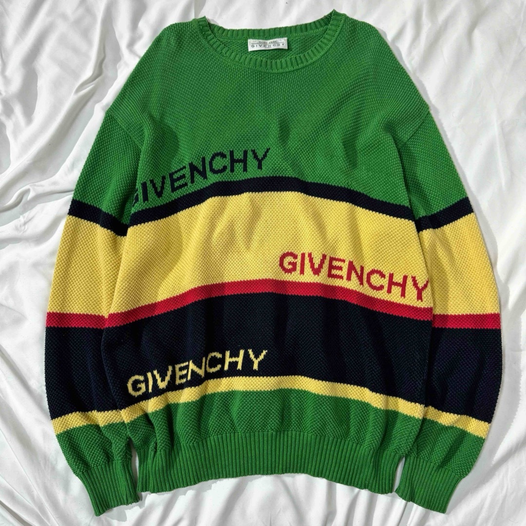 GIVENCHY(ジバンシィ)のヴィンテージ 90s GIVENCHY ボーダーデザインニット メンズのトップス(ニット/セーター)の商品写真