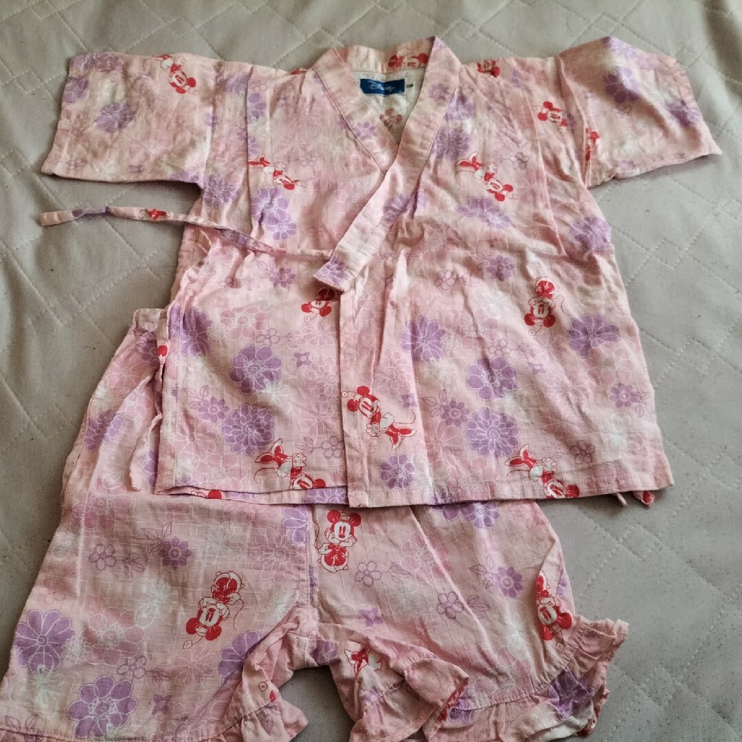 Disney(ディズニー)のミニー甚平110㌢ キッズ/ベビー/マタニティのキッズ服女の子用(90cm~)(甚平/浴衣)の商品写真