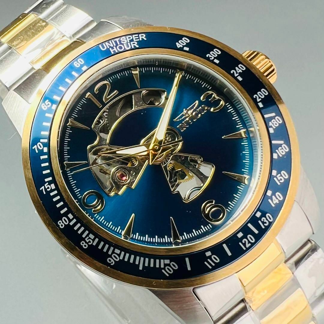 INVICTA(インビクタ)のインビクタ 腕時計 自動巻き ブルー メンズ ケース 新品 スケルトン シルバー メンズの時計(その他)の商品写真