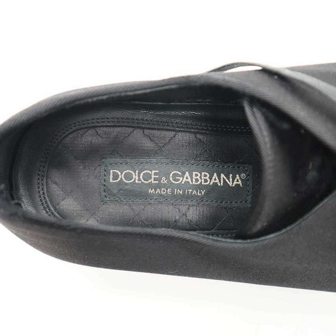 DOLCE&GABBANA(ドルチェアンドガッバーナ)のDOLCE&GABBANA ドルチェ＆ガッバーナ サテンドレスシューズ ブラック 8 1/2 メンズの靴/シューズ(その他)の商品写真