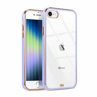 【色:紫】iPhone SE3 ケース クリア アイフォン SE 第3世代 第2(その他)
