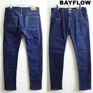 BAYFLOW - ベイフロー　スリムスキニーデニムパンツ　W80cm　強ストレッチ　濃青