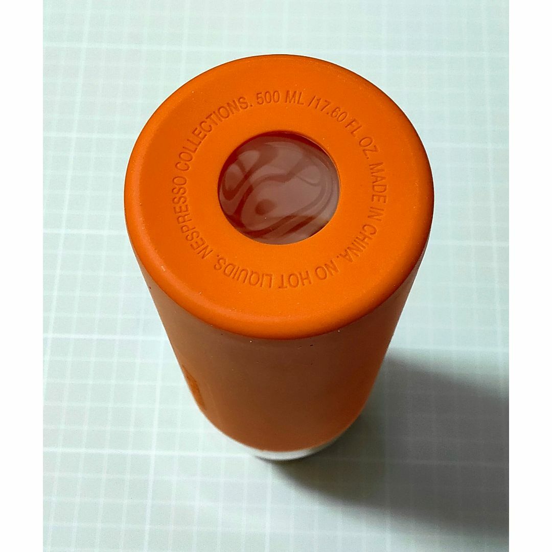 NESPRESSO(ネスプレッソ)のNespressoガラス製ウォーターボトル オレンジ 500ml 非売品 限定品 インテリア/住まい/日用品のキッチン/食器(食器)の商品写真