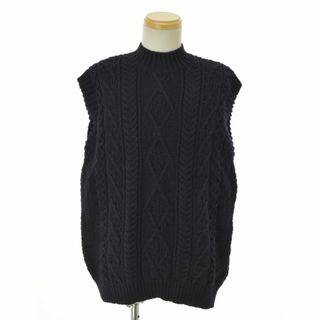 【OLDDERBYKNITWEAR】ケーブルアラン編みニットベスト(ベスト)