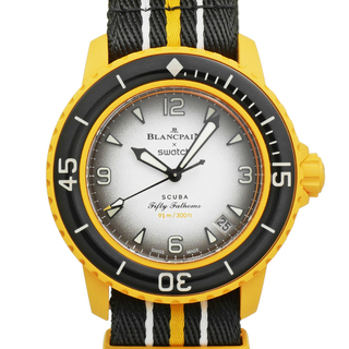 Blancpain X Swatch バイオセラミック スクーバ フィフティファゾムス パシフィック オーシャン Ref.SO35P100 未使用品 メンズ 腕時計(腕時計(アナログ))