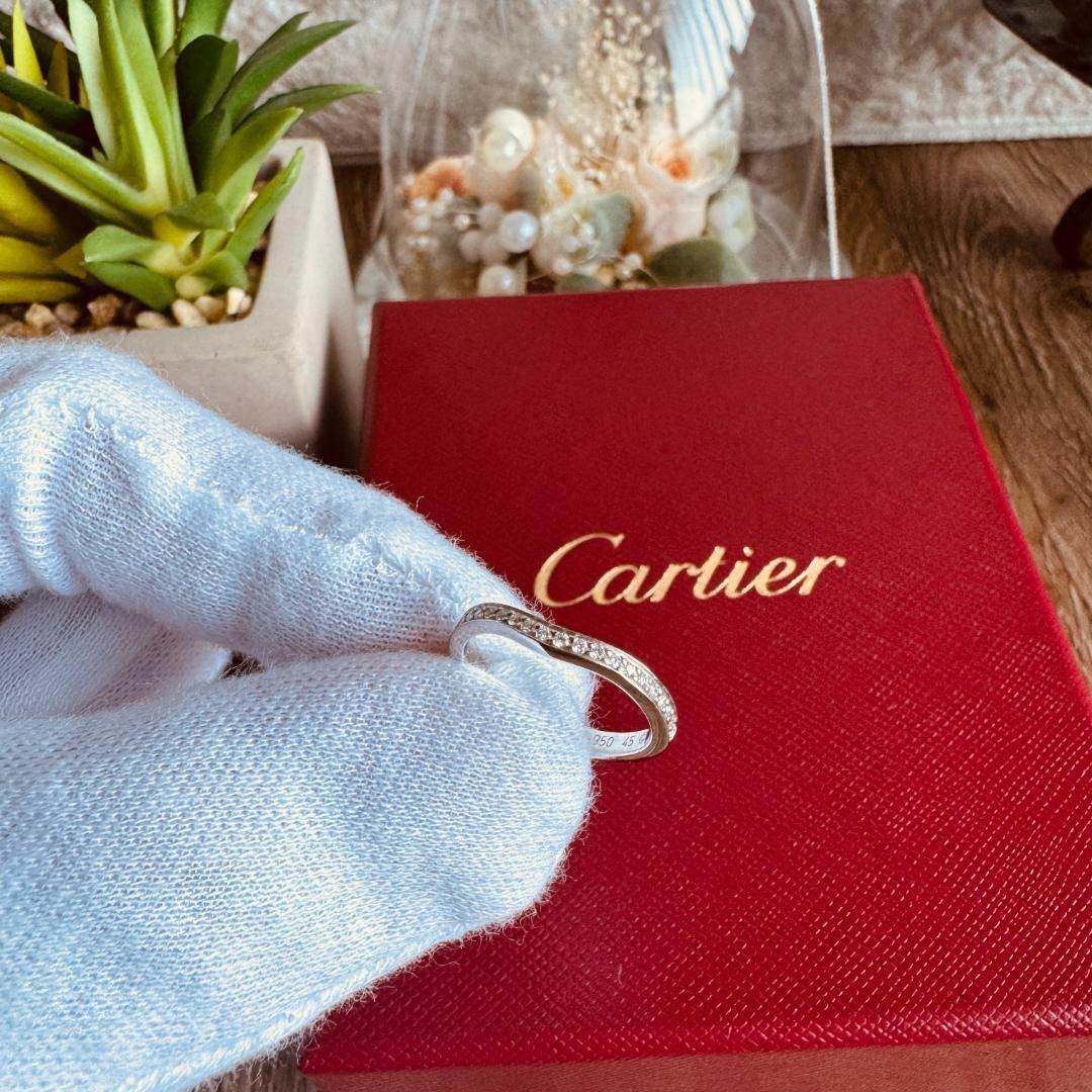 Cartier(カルティエ)の◇カルティエ◇バレリーナカーブ ダイヤ リング PT950 ハーフエタニティ レディースのアクセサリー(リング(指輪))の商品写真