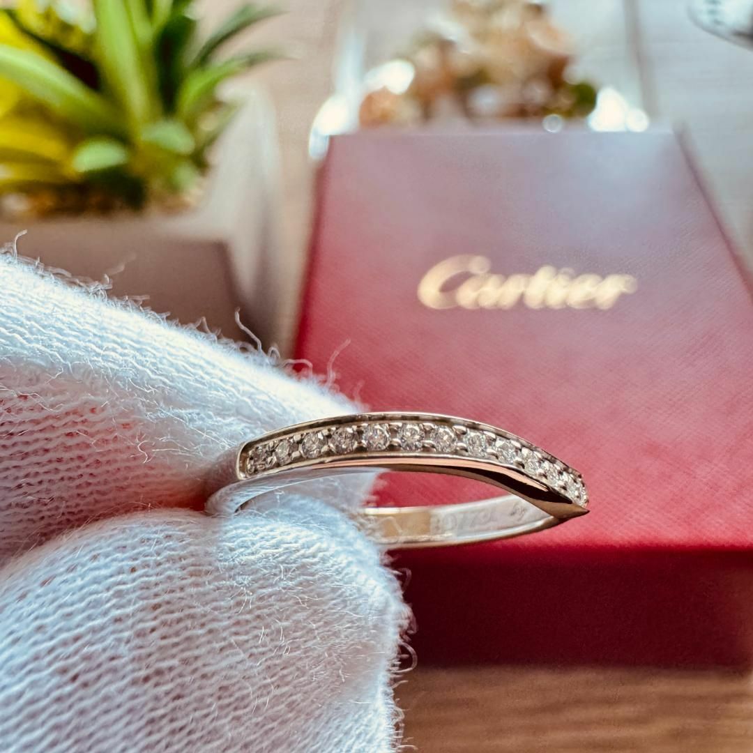 Cartier(カルティエ)の◇カルティエ◇バレリーナカーブ ダイヤ リング PT950 ハーフエタニティ レディースのアクセサリー(リング(指輪))の商品写真