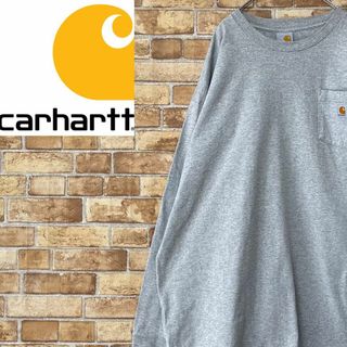 carhartt - カーハート　カットソー　ロンT ビッグシルエット　グレー　ゆるだぼ　胸ポケット