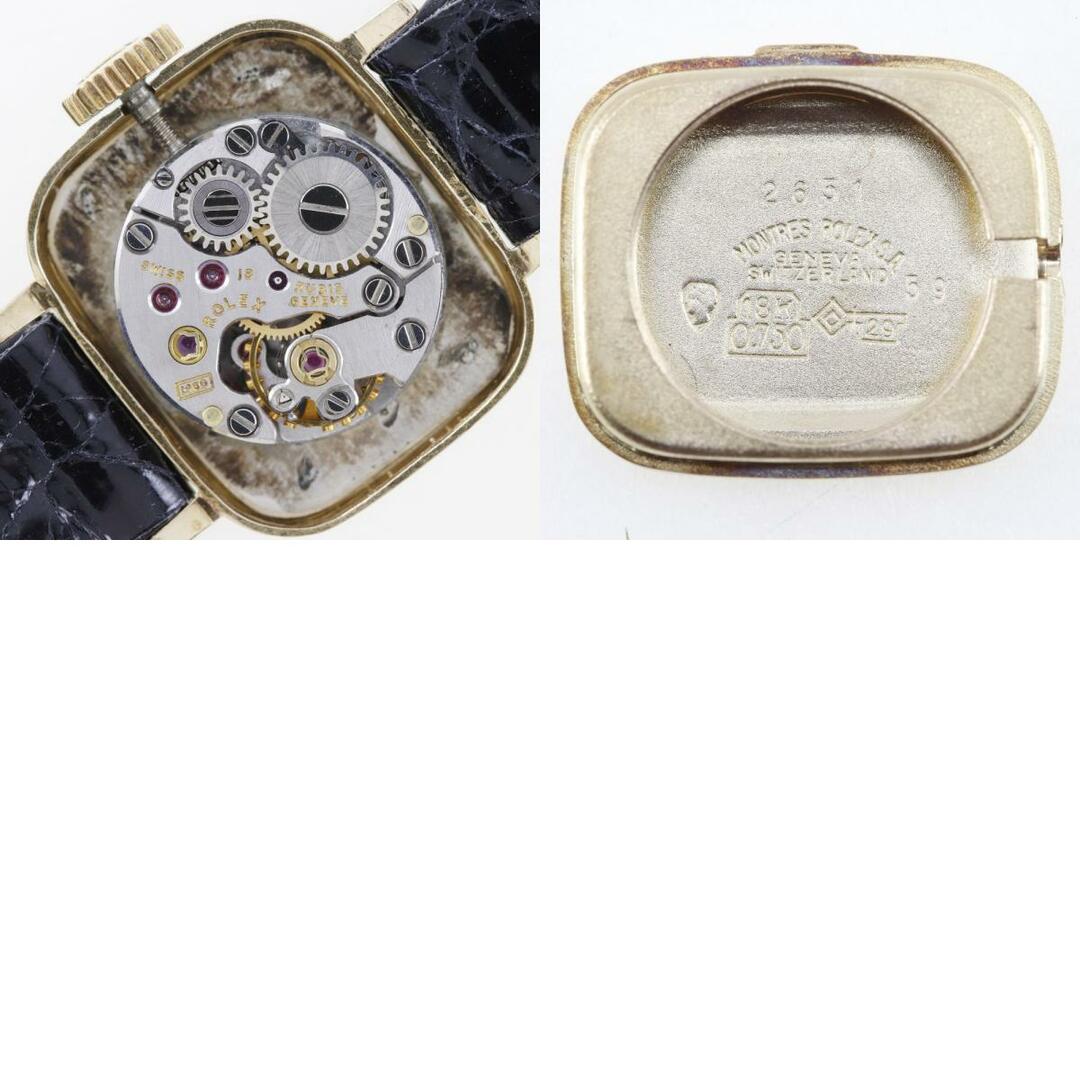 ROLEX(ロレックス)の【ROLEX】ロレックス プレシジョン cal.1400 2651 K18イエローゴールド×クロコダイル 手巻き レディース シルバー文字盤 腕時計 レディースのファッション小物(腕時計)の商品写真