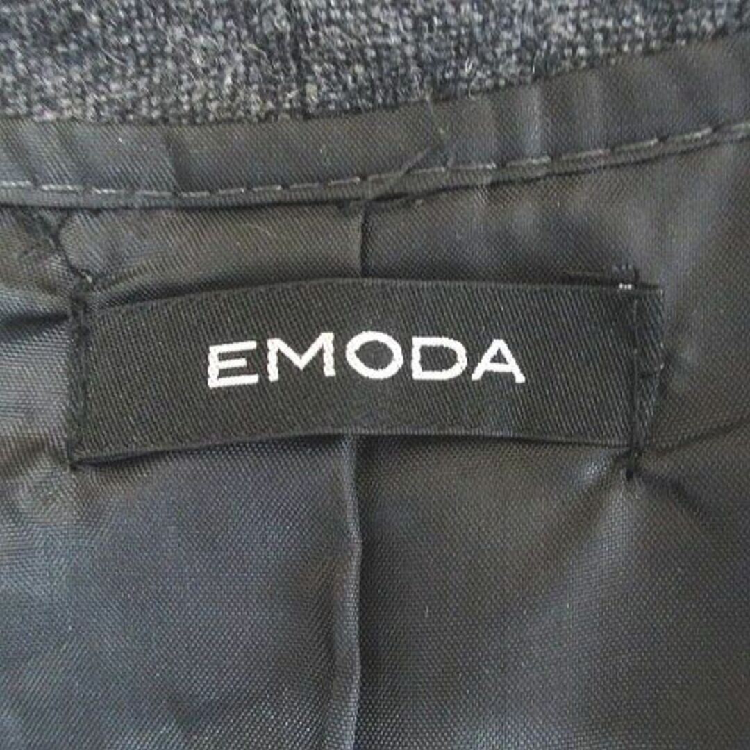 EMODA(エモダ)のエモダ EMODA ジャケット コート 薄手 前開き ミディアム丈 M グレー レディースのジャケット/アウター(その他)の商品写真