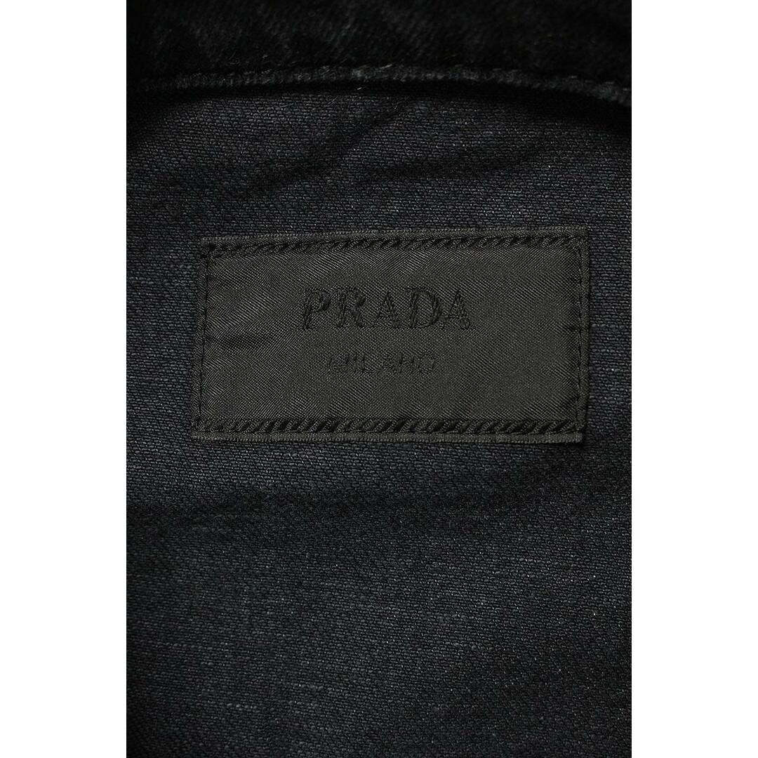 PRADA(プラダ)のプラダ  23SS  GEB227 S231 12K8 三角プレートデニムジャケット メンズ XL メンズのジャケット/アウター(Gジャン/デニムジャケット)の商品写真