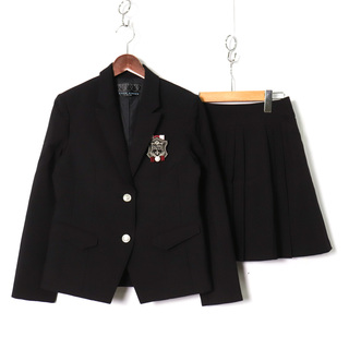 キューティーリボン スーツ セットアップ ジャケット プリーツスカート 卒業式 キッズ 女の子用 160サイズ ブラック Cutie Ribbon(ドレス/フォーマル)