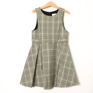 ザラ(ZARA)のザラ ノースリーブワンピース チェック柄 フォーマル 卒入園式 キッズ 女の子用 8/128cmサイズ グレー ZARA(ワンピース)