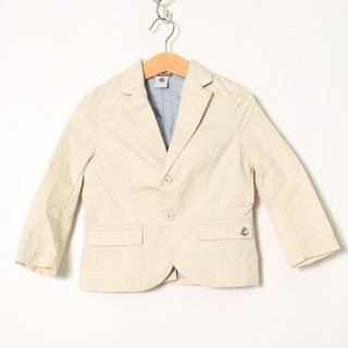 プチバトー(PETIT BATEAU)のプチバトー テーラードジャケット フォーマル 卒入園式 コットン キッズ 男の子用 95サイズ ベージュ PETIT BATEAU(ジャケット/上着)