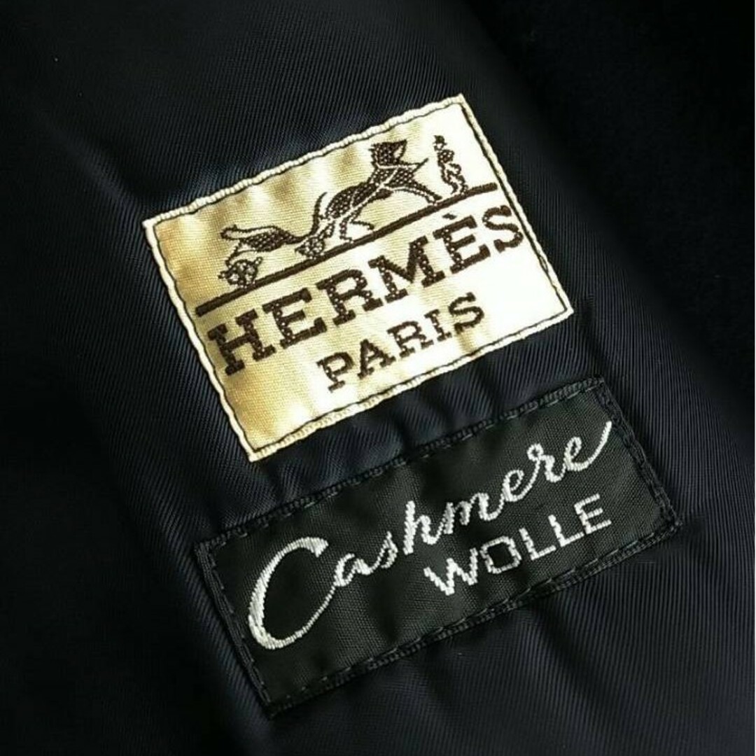 Hermes(エルメス)の極美品約120万円　エルメス　HERMES　最高級カシミヤ＆レザーコート　メンズ メンズのジャケット/アウター(トレンチコート)の商品写真