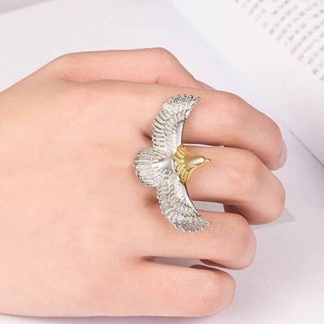 【SALE】リング メンズ アクセサリー 鷹 イーグル 鳥 とり 指輪 16号 メンズのアクセサリー(リング(指輪))の商品写真