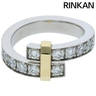 ティファニー(Tiffany & Co.)のティファニー  エッジ バイパス K18YGダイヤプラチナリング メンズ 11号(リング(指輪))