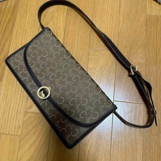 セリーヌ(celine)のセリーヌ　馬車金具　Cマカダム　ショルダーバッグ　フラップ　肩掛け　茶　ゴールド(ショルダーバッグ)