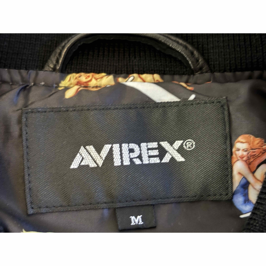 AVIREX(アヴィレックス)のLEATHER TYPE MA-1 LINING PIN UP/レザーピンナップ メンズのジャケット/アウター(レザージャケット)の商品写真