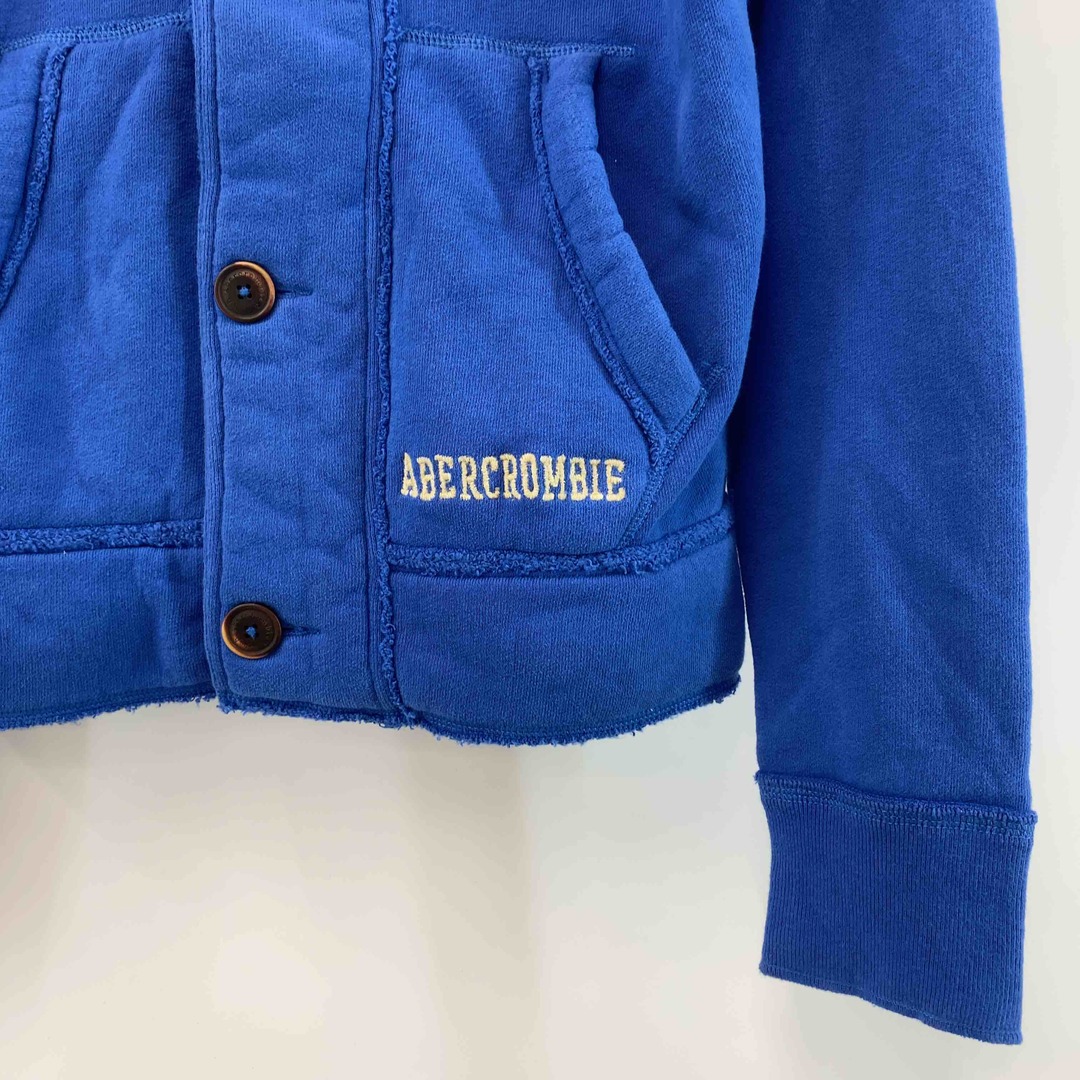 Abercrombie&Fitch(アバクロンビーアンドフィッチ)のAbercrombie&Fitch アバクロンビーアンドフィッチ メンズ パーカー　青　ロゴ刺繍　裏パイル地 メンズのトップス(パーカー)の商品写真