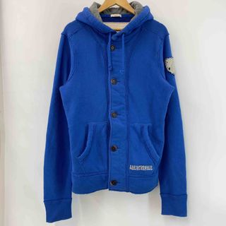 アバクロンビーアンドフィッチ(Abercrombie&Fitch)のAbercrombie&Fitch アバクロンビーアンドフィッチ メンズ パーカー　青　ロゴ刺繍　裏パイル地(パーカー)