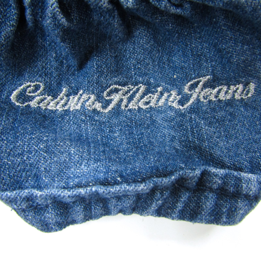 Calvin Klein(カルバンクライン)のカルバンクラインジーンズ 半袖ワンピース デニム ベビー 女の子用 6/9Mサイズ ブルー Calvin klein Jeans キッズ/ベビー/マタニティのベビー服(~85cm)(ワンピース)の商品写真