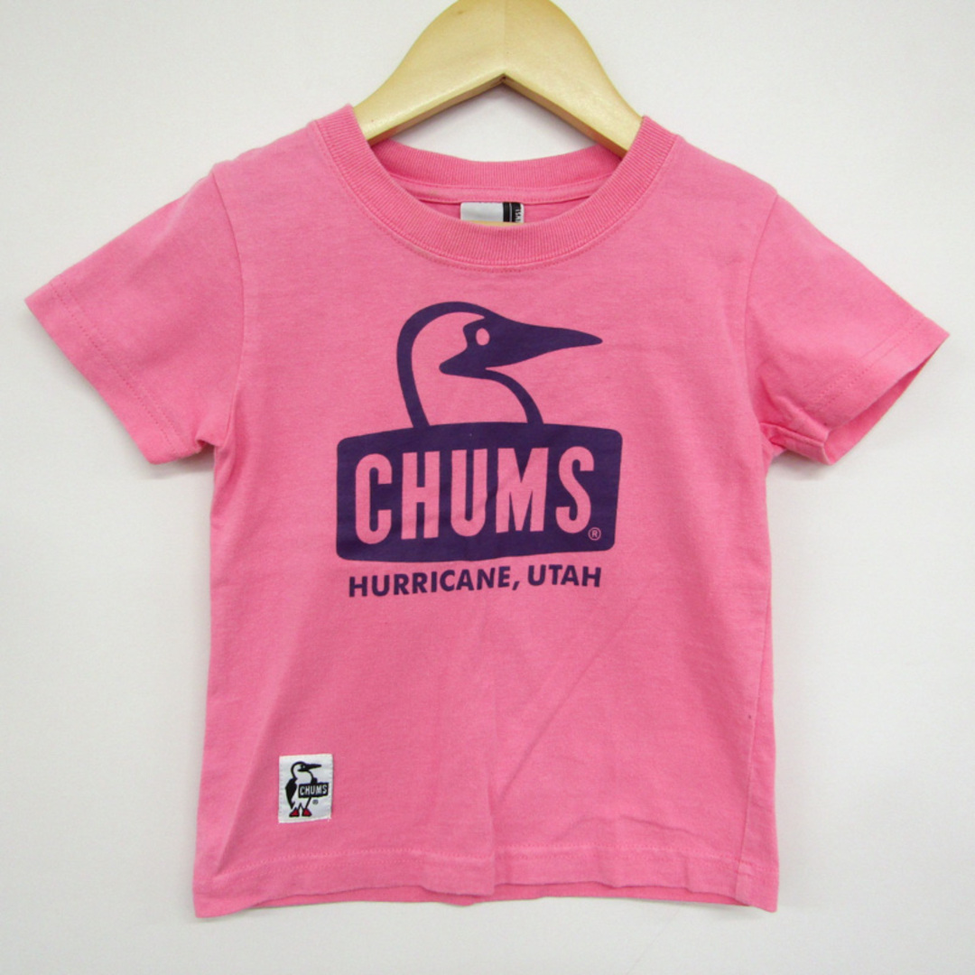 CHUMS(チャムス)のチャムス 半袖Tシャツ ブービーフェイスTシャツ キッズ 男の子用 Sサイズ ピンク CHUMS キッズ/ベビー/マタニティのキッズ服男の子用(90cm~)(Tシャツ/カットソー)の商品写真