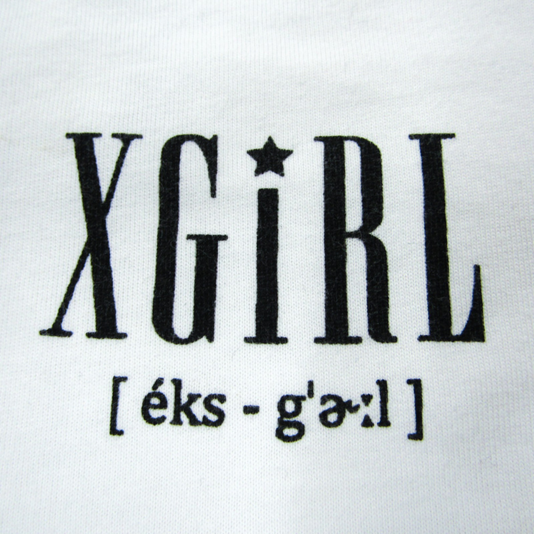 X-girl(エックスガール)のエックスガール 長袖Tシャツ ロゴT バックロゴ キッズ 女の子用 110サイズ ホワイト X-girl キッズ/ベビー/マタニティのキッズ服女の子用(90cm~)(Tシャツ/カットソー)の商品写真