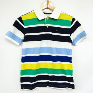 トミーヒルフィガー(TOMMY HILFIGER)のトミーヒルフィガー 半袖ポロシャツ ボーダー柄 キッズ 男の子用 M(8-10)サイズ マルチカラー TOMMY HILFIGER(Tシャツ/カットソー)