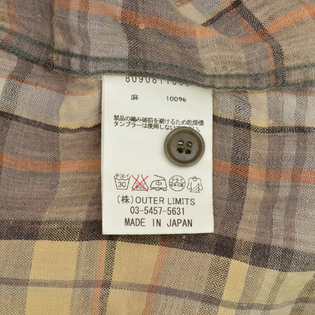 【NIGELCABOURN】リネン チェック半袖シャツ レディースのトップス(シャツ/ブラウス(半袖/袖なし))の商品写真