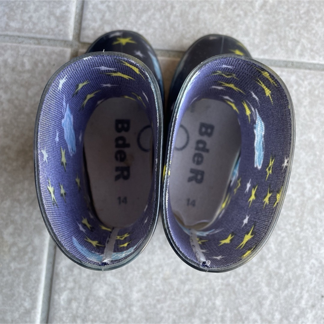 B de R(ビーデアール)のBdeR 14センチ　14cm 長靴　レインブーツ　保育園　男の子　靴　シューズ キッズ/ベビー/マタニティのベビー靴/シューズ(~14cm)(長靴/レインシューズ)の商品写真