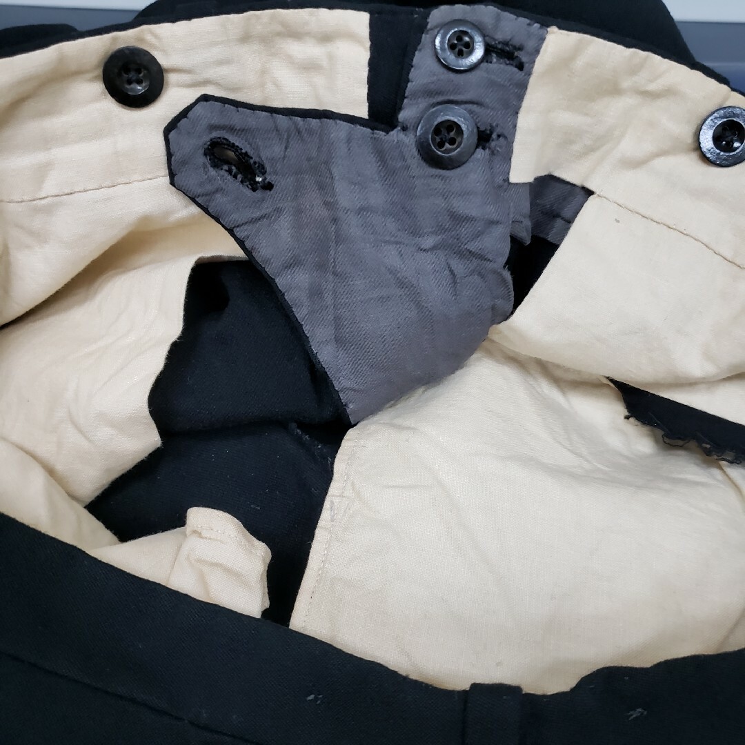 Paul Harnden(ポールハーデン)の50s ヴィンテージ　ライン　セレモニーパンツ　ブラックウール　XL位 メンズのパンツ(その他)の商品写真